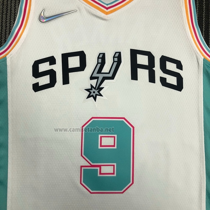 Camiseta San Antonio Spurs Tony Parker #9 Ciudad 2021-22 Blanco